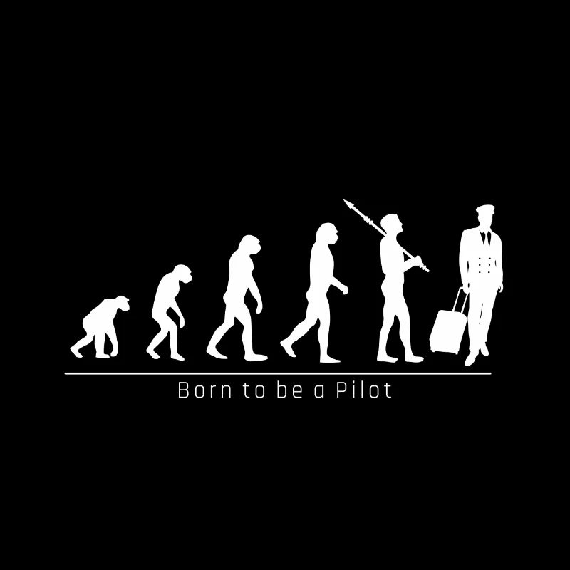 Evolution Pilot profession funny cool gift