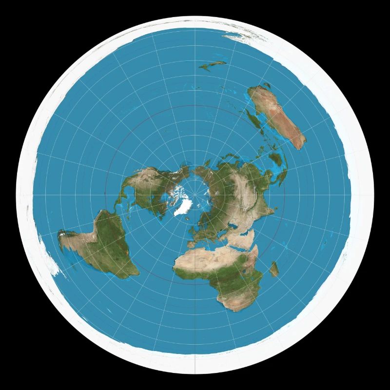 Flat earth map