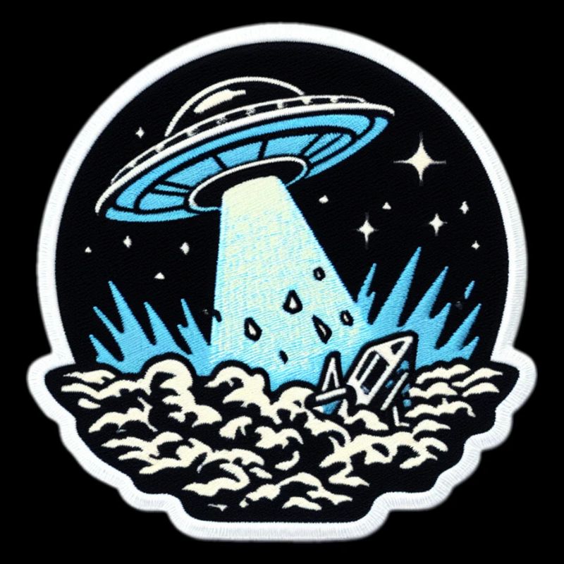 UFO-Lichtstrahl Patch