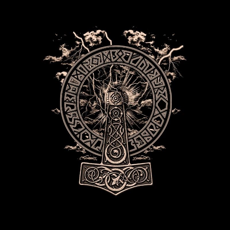 THOR HAMMER MIT BLITZ WIKINGER GESCHENK