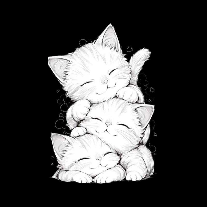 Trio chatons endormis