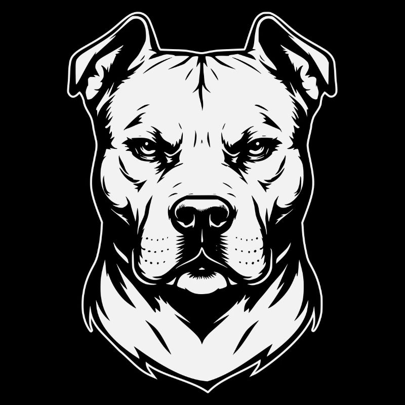 Pitbull design black and white