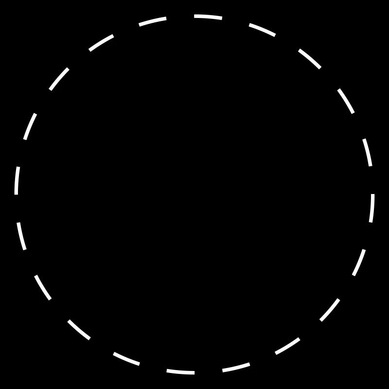 Circle dashed white | Vectorgraphic