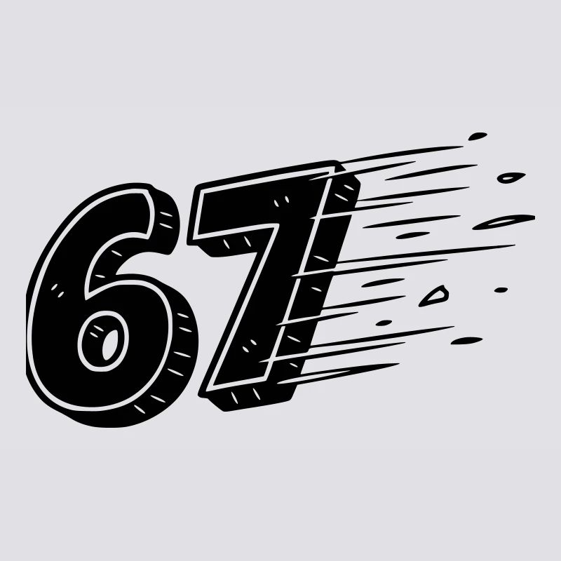 67 Meme Speedlines – Fast Comic Number