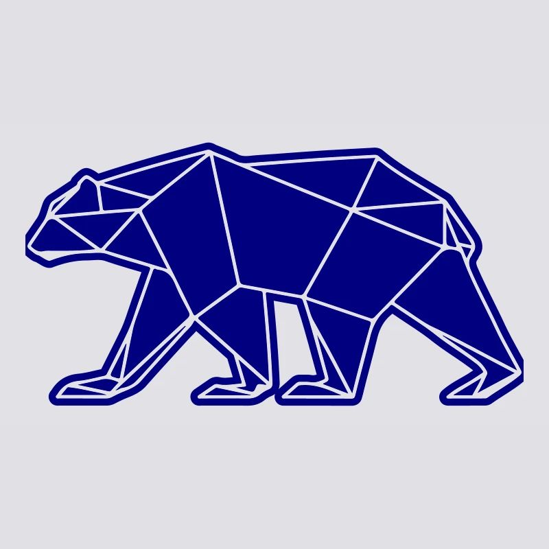 Icône polygonale de l’ours polaire