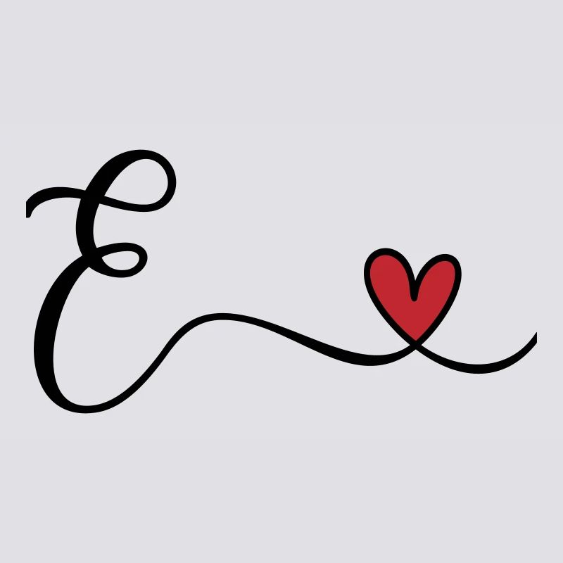 Buchstabe E Monogramm