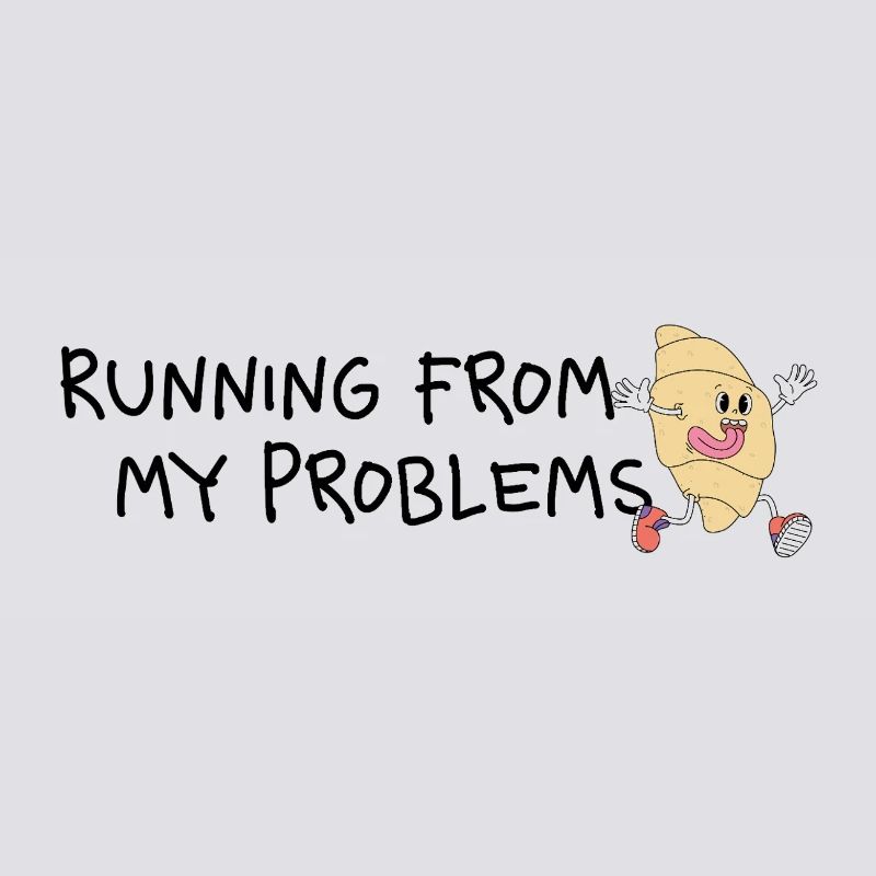 Running from My Problems – Retro Comic Humor