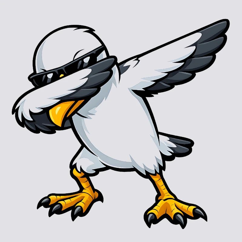 Dabbing Möwe