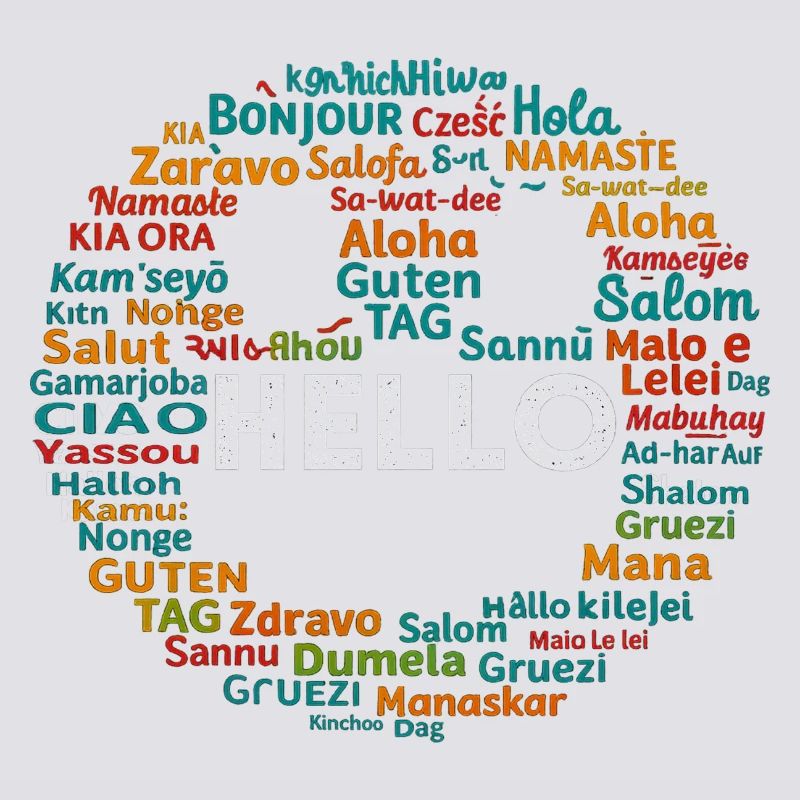 Beginnen Sie mit Hello Different World Language Learning