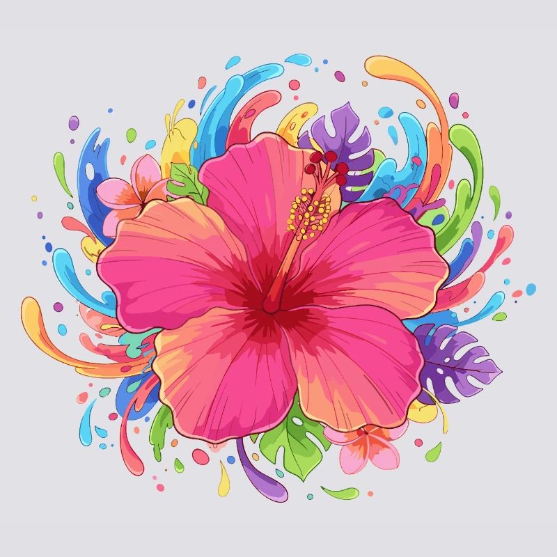 Hibiskusblüte Farbexplosion