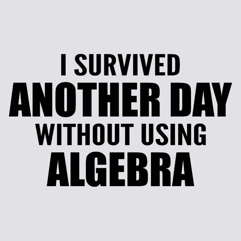 I survived without doing algebra today