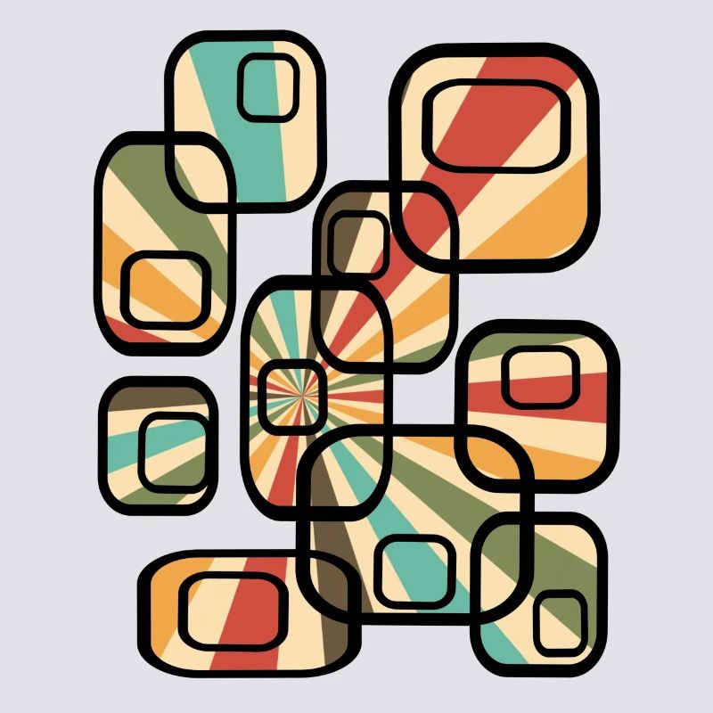 70s wallpaper pattern cuboid retro pattern