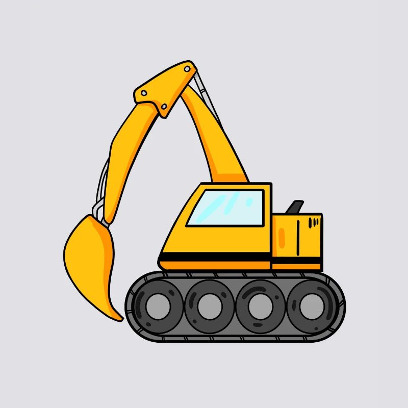 Löffelbagger Ausgräber Bagger Baumaschine