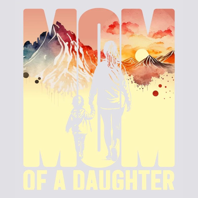 Mutter mit einer Tochter Muttertag Berge Mama Kind