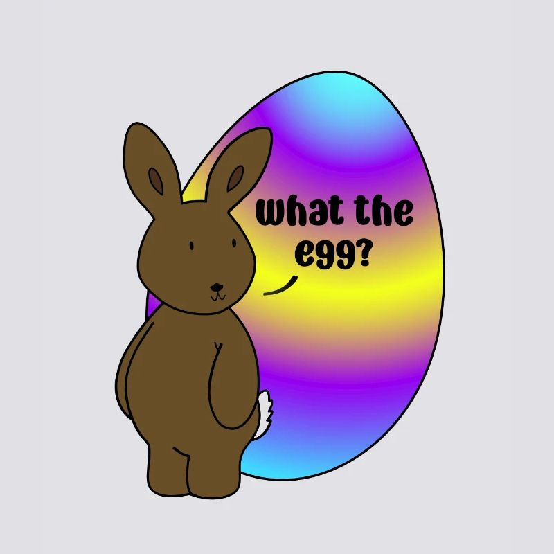 Happy Easter - Easter Bunny with Easter Egg