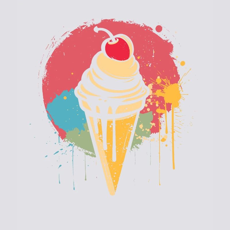 Ice cream cone graffiti