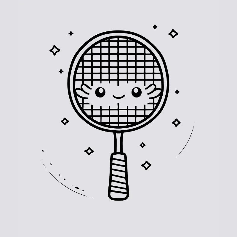 Badminton Racket Comic