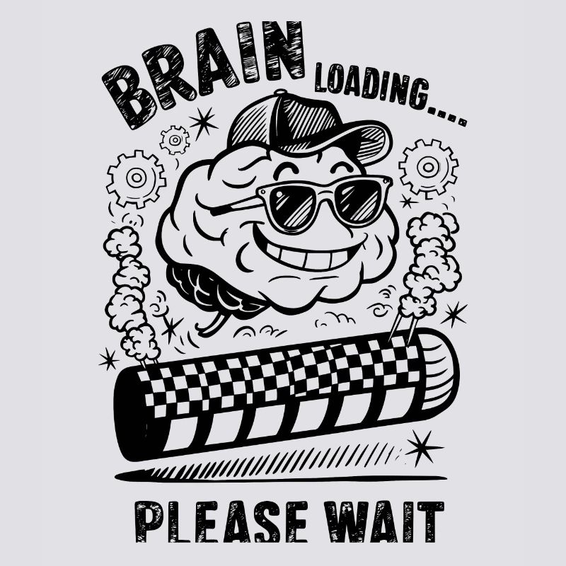 Brain Loading Funny Intelligent Humor Progress Art