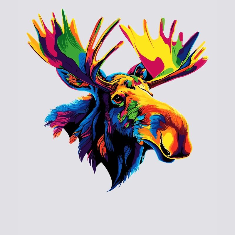 Elch Moose Elchbulle Geweih Hirsch Wilde Elche