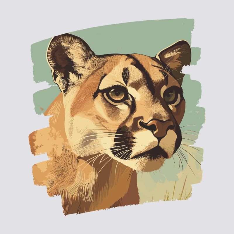Lion from mountain Retro
