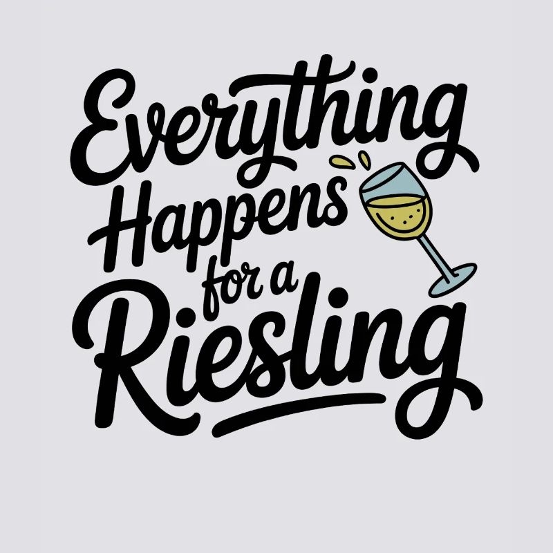Wine Wine Drinker Everything Happens For A Riesling