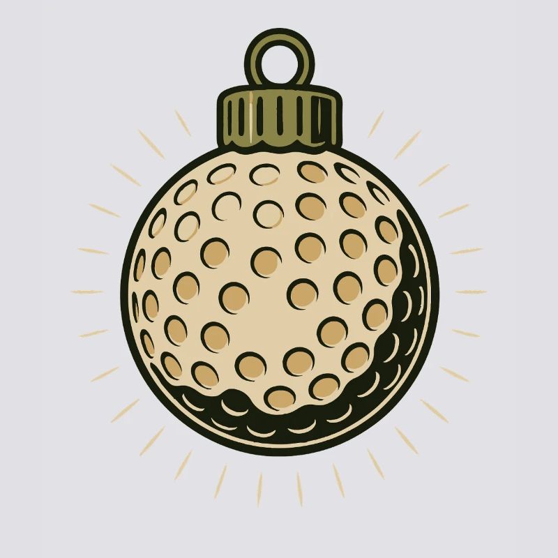 Lustiges Golf-Weihnachtskugel-Design