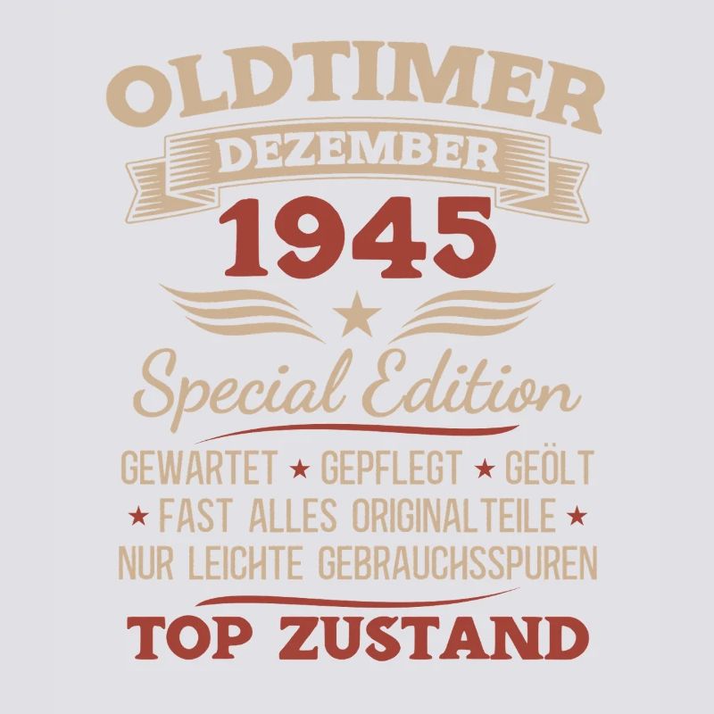 80. Geburtstag Geschenk Oldtimer Dezember 1945