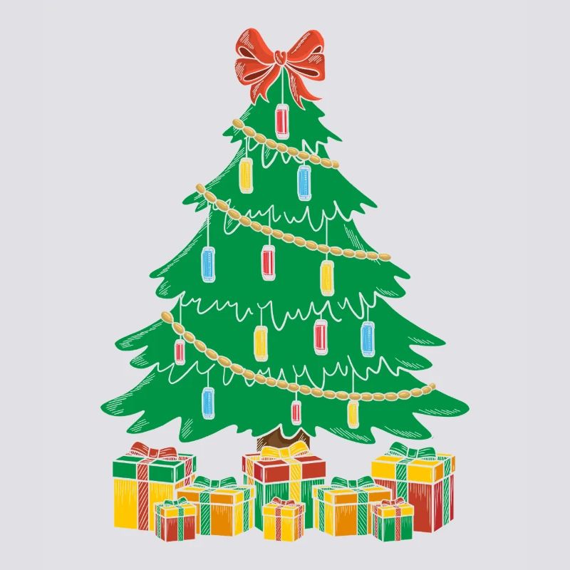 Funny Harmonica Player Christmas Tree Harmonica