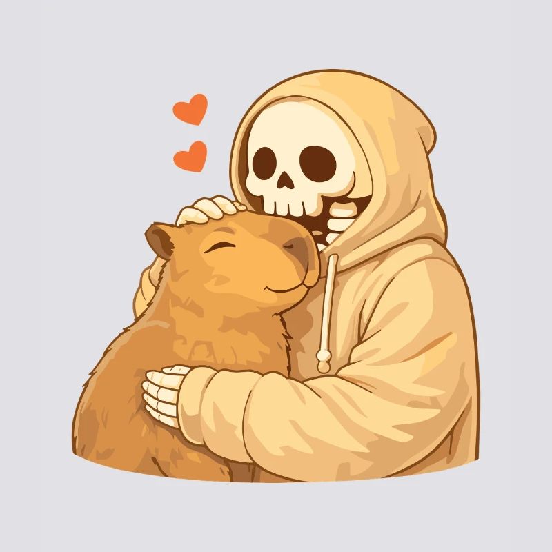 Cozy Skeleton with Capybara – Security