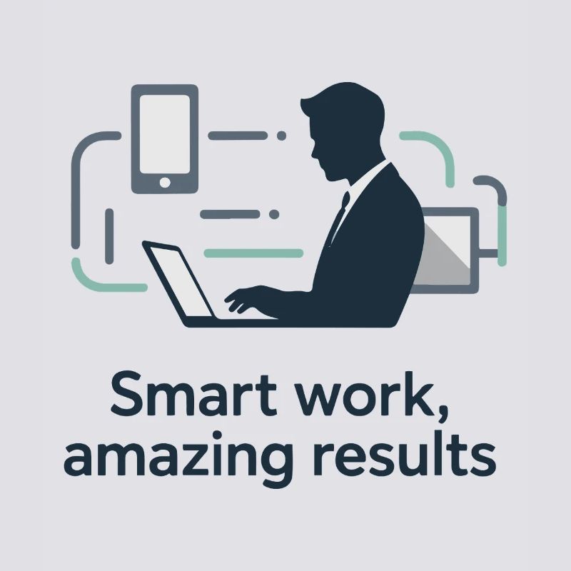 Smart Work Tech Silhouette