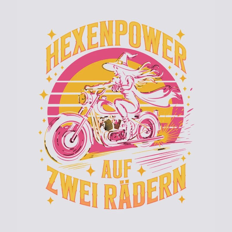 Witch Power On Two Wheels Motorcycle Witch Retro