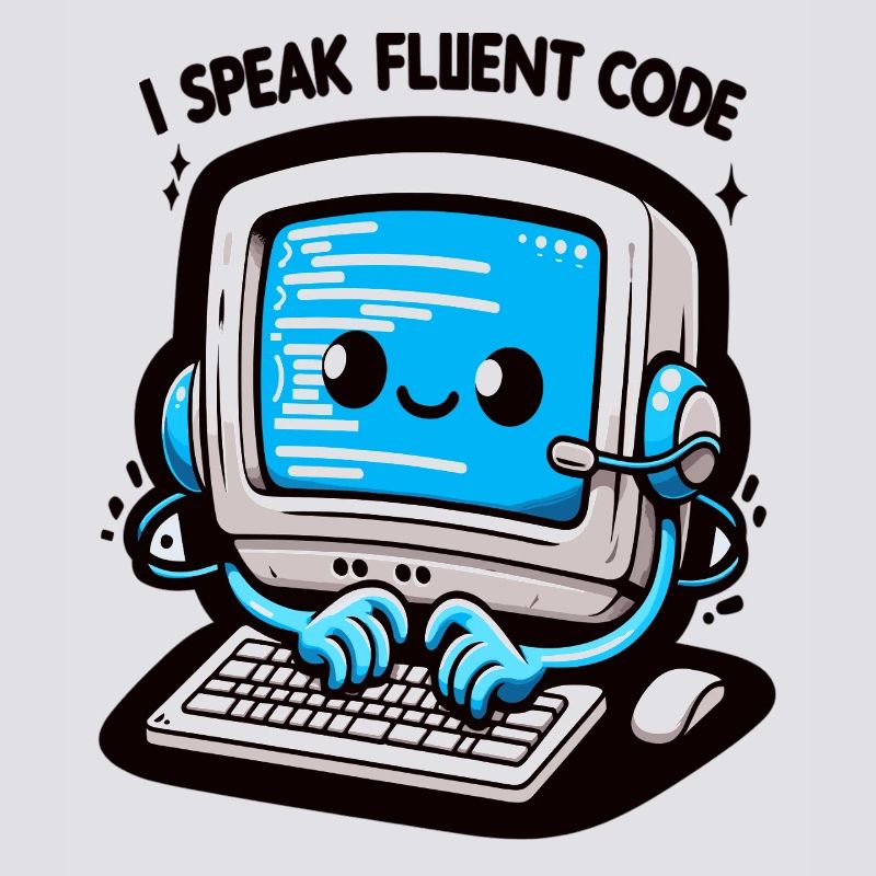 I Speak Fluent Code Retro Computer