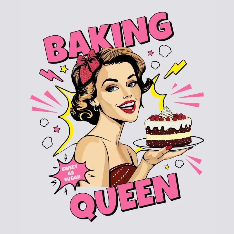 Baking Cake Baking Queen Baking Fairy Baker Pop Art