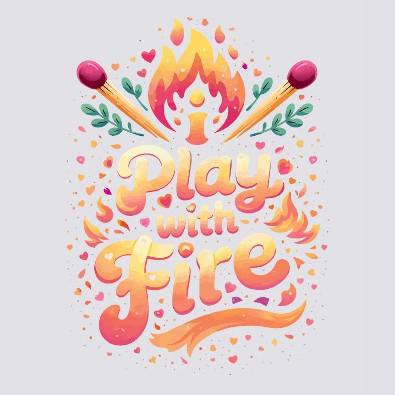 Play with fire typography design
