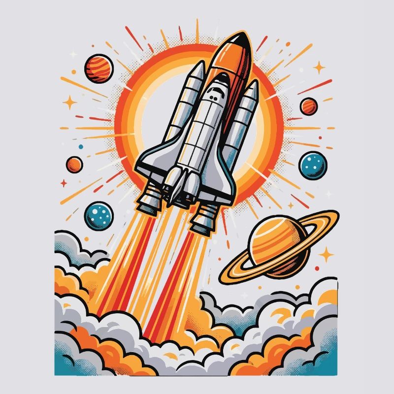 Rocket explosion in space