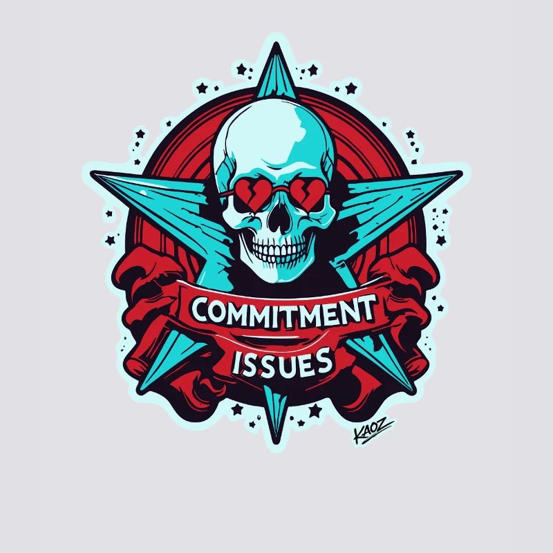 Commitment Issues Skull Badge