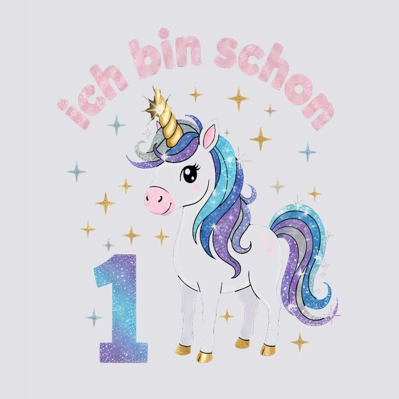 1. Geburtstag Einhorn Mädchen Ich bin schon 1