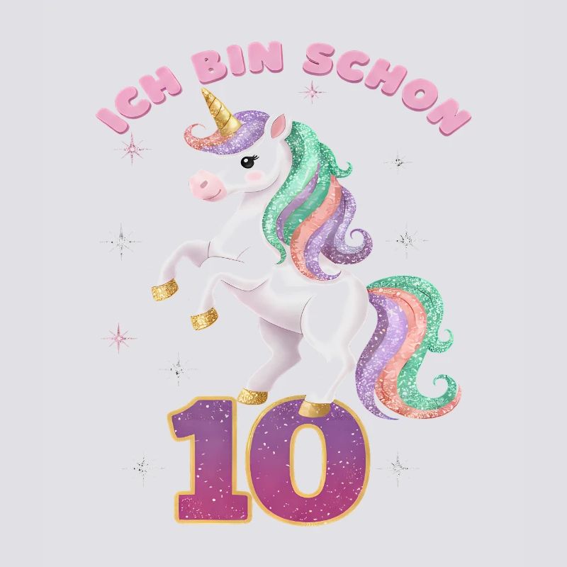 10. Geburtstag Einhorn Mädchen Ich bin schon 10