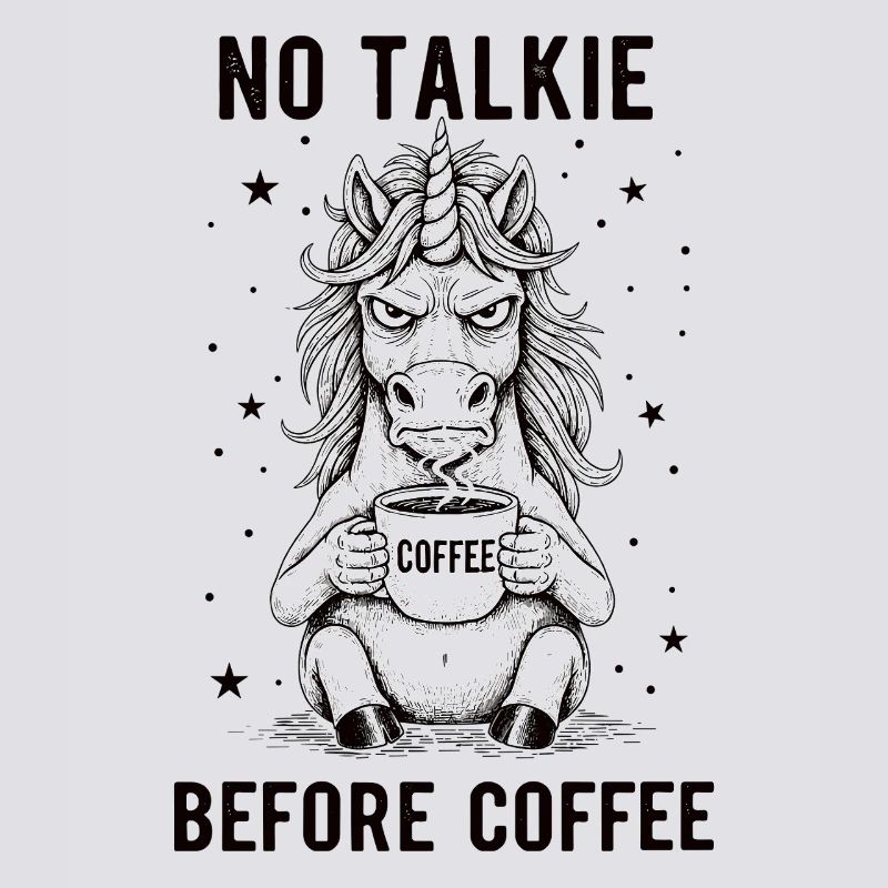 Pas de conversation devant une licorne amoureuse du café
