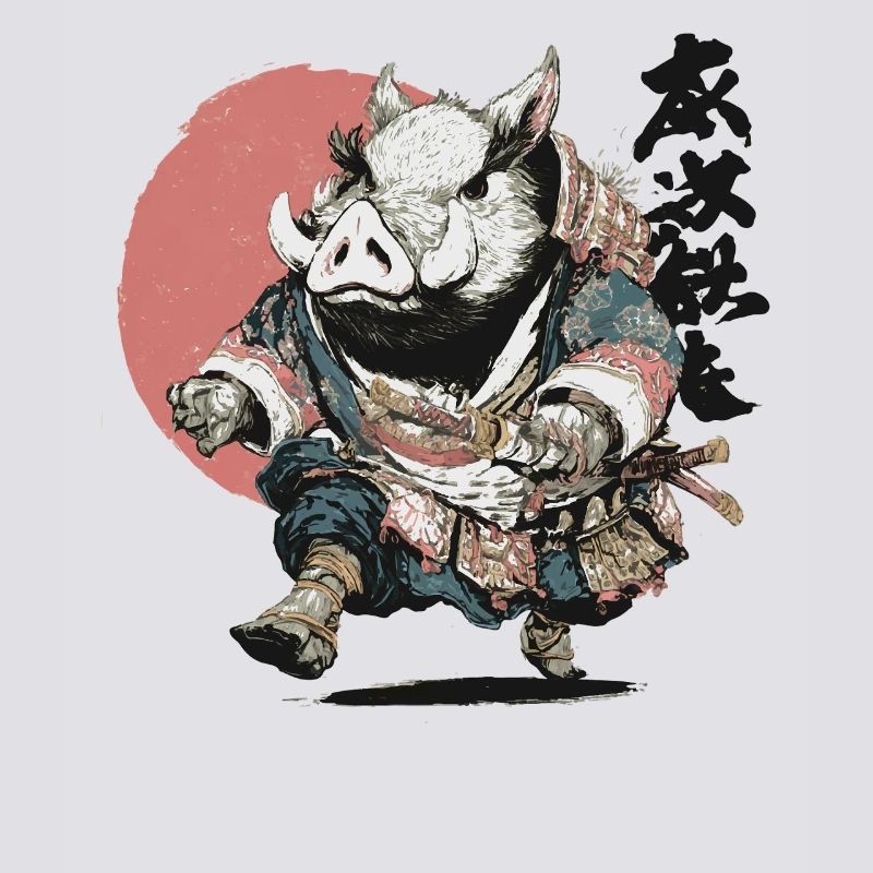 Boar Samurai in Ukiyo Armor
