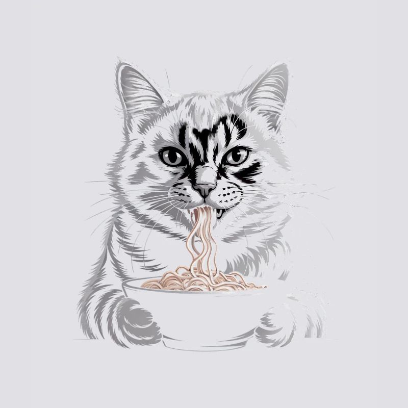 Cat Eats Ramen