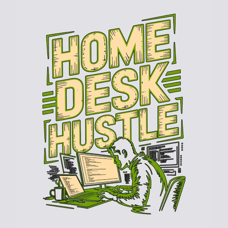 Remote Developer Home Desk Hustle Remote Coder