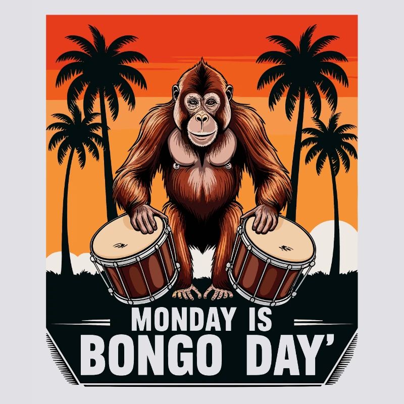 Monkey Bongo Drummer