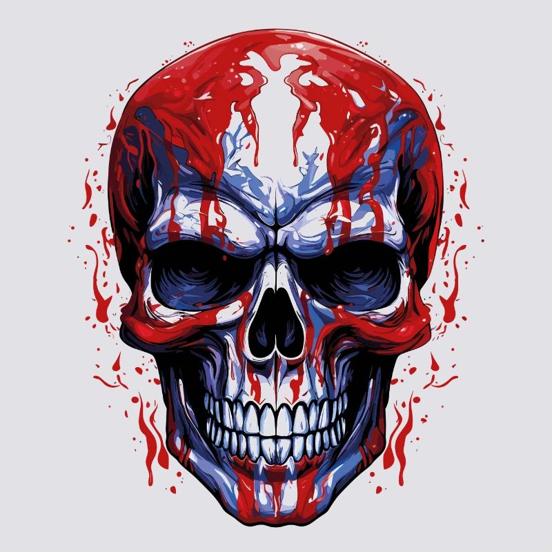 Graphique de crâne de drapeaux