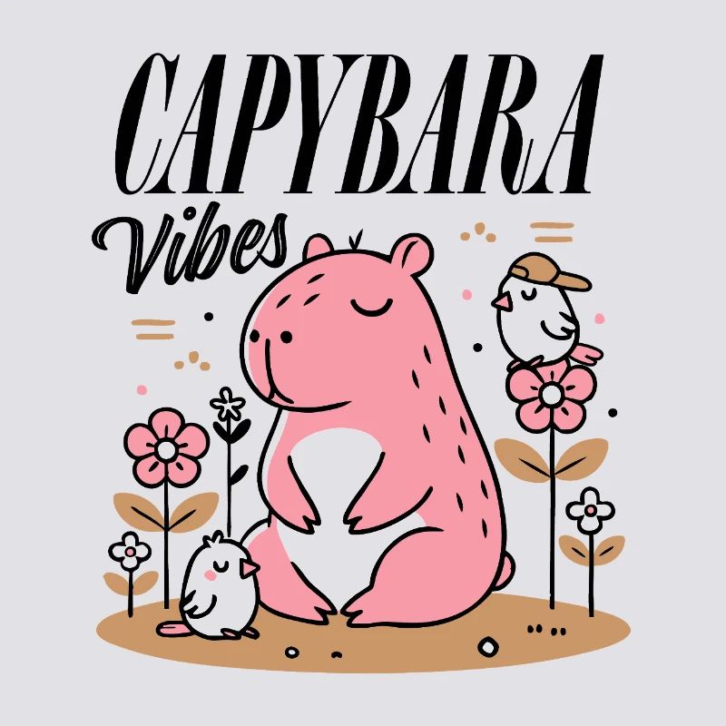 Capybara détendu avec des amis
