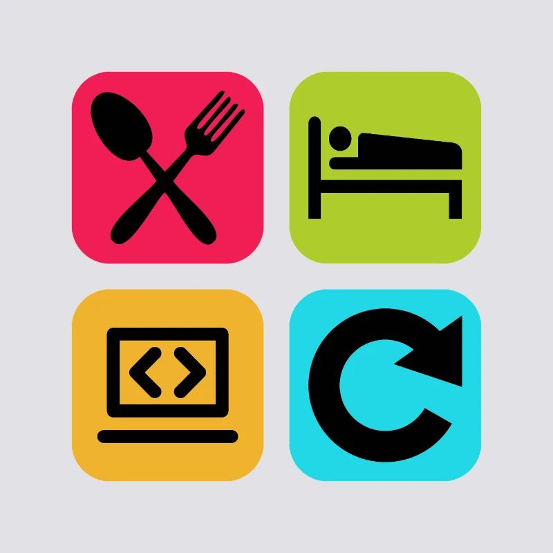 Code de citation drôle répété par le programme Eat Sleep