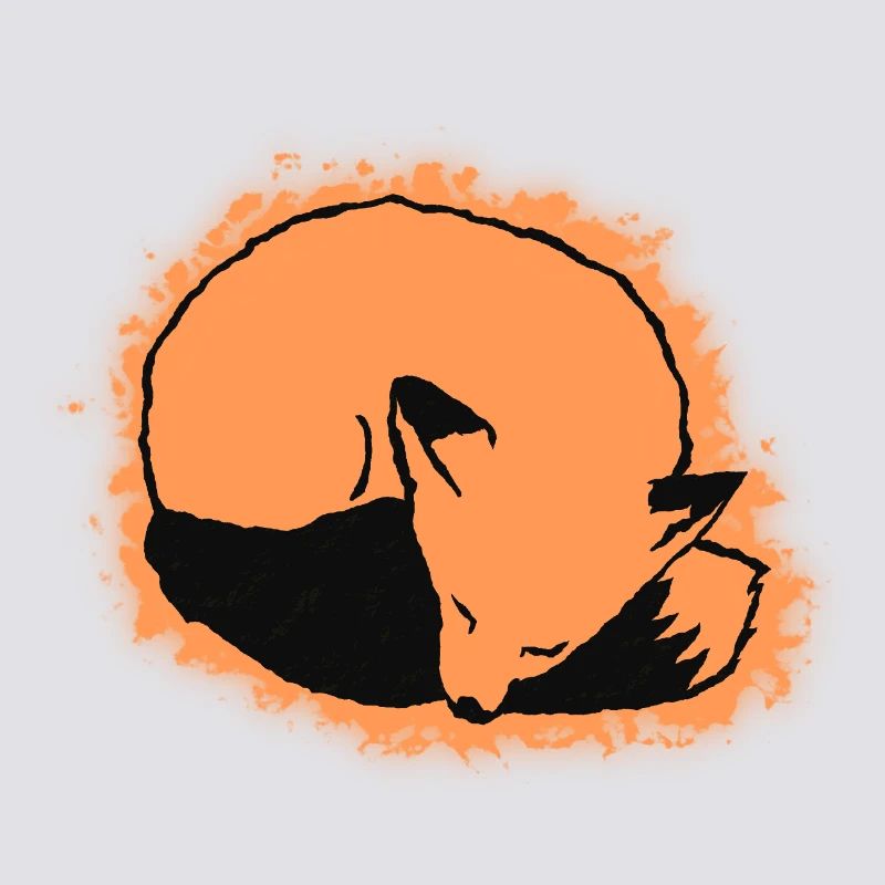 Fox Sleeping: Cute, Kawaii & Comic Style
