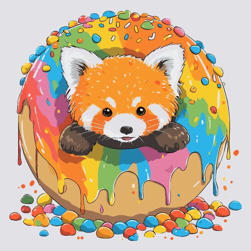 Rainbow Donut Fox