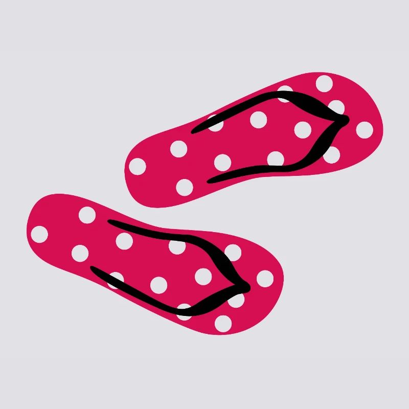 Slippers Toadstool Flip Flops Points Dots Summer