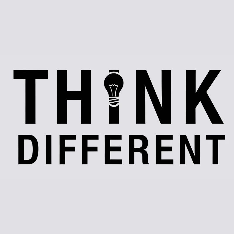 Creative Think Different Lightbulb Design